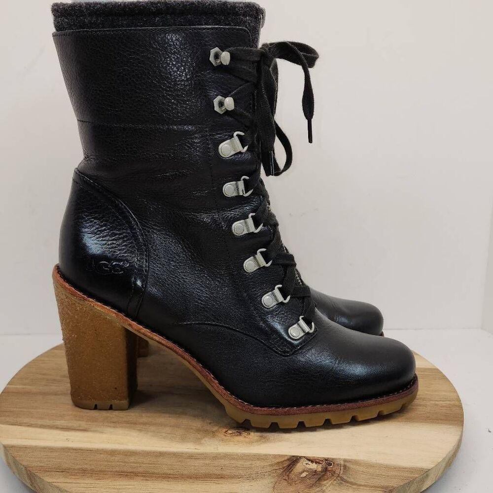 Ugg Fabrice Heeled Women's Boots Size 10 Black Insulated